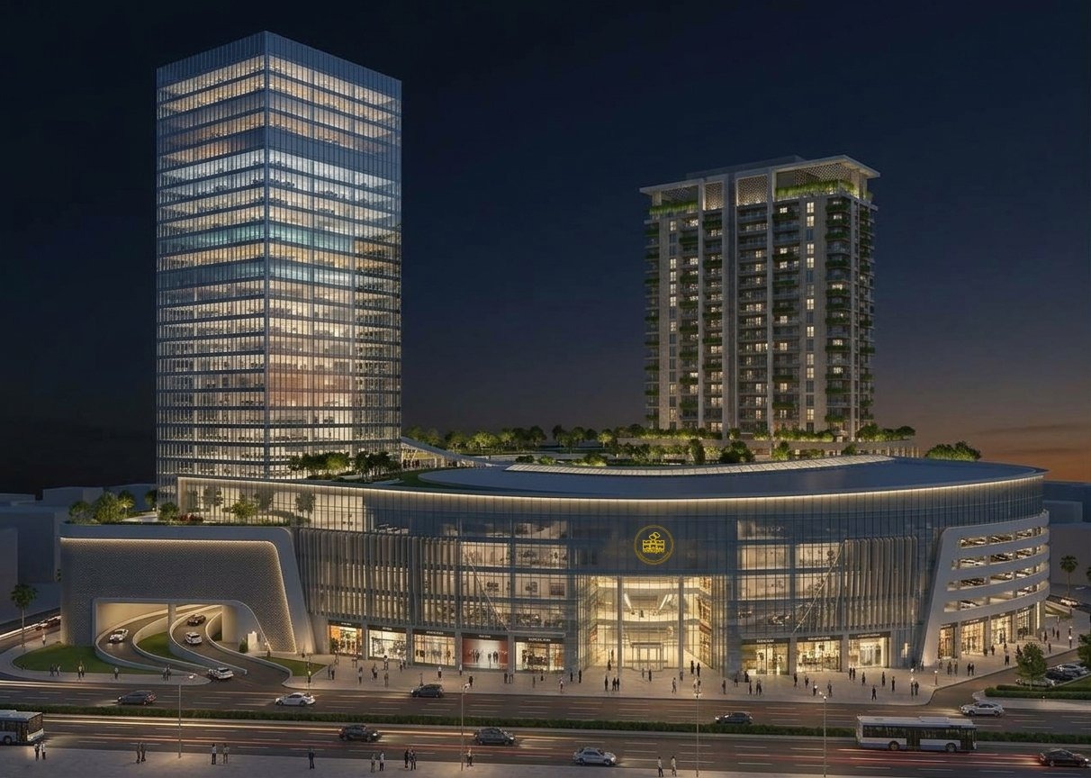 Conceptual Mass — Mixed-Use Towers & Mall Podium